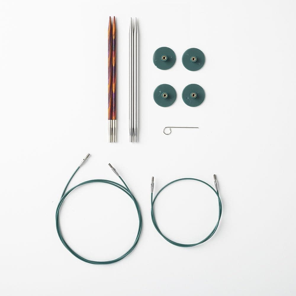 Knit Picks Try It Wood and Stainless Steel Interchangeable Knitting Needle Set